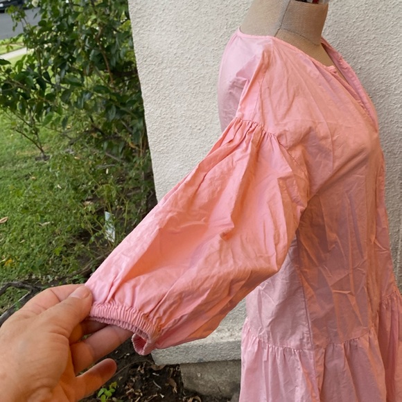 Madewell beautiful 100% cotton pink drop waist tunic dress from Bloomingdale’s - Picture 6 of 12